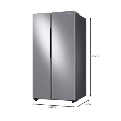 28Cuft Sxs Refrigerator With Ice Maker Stainless Steel