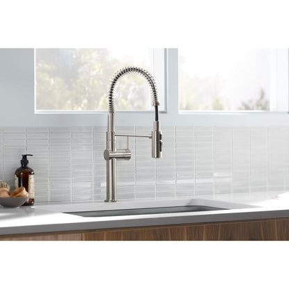 Crue 1.5 GPM Single Hole Pre-Rinse Pull Down Kitchen Faucet - Includes Escutcheon