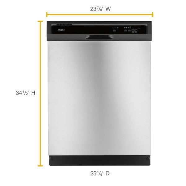 Whirlpool 3-Cycle Stainless Dishwasher