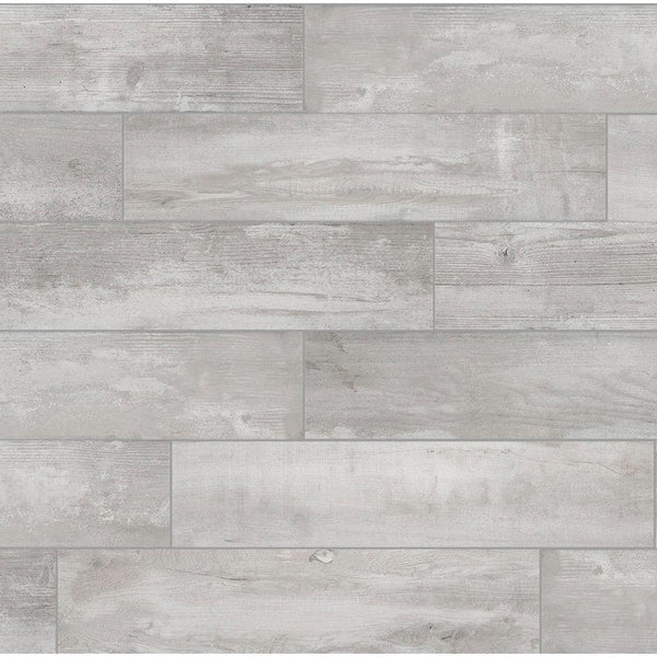 Alaskan Powder Light Gray 8 in. x 36 in. Matte Porcelain Floor and Wall Tile (13.6 sq. ft./Case)