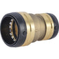 Reducer Coupling, 2 x 1-1/2 in, Push, Brass