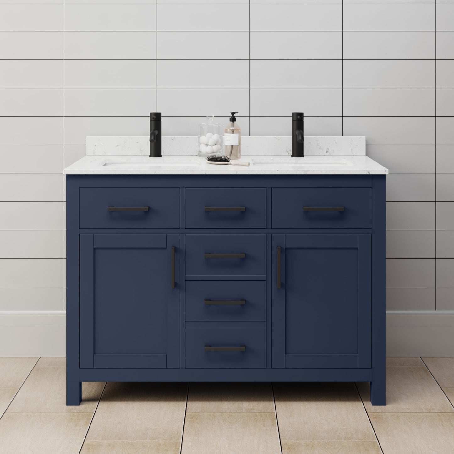 Beckett Double Bathroom Vanity - 48W x 35H x 22D