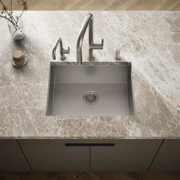 Vault 24" Undermount Single Basin Stainless Steel Kitchen Sink with SilentShield Technology