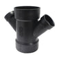 DWV Double Wye, 4 x 3 in, Hub, ABS