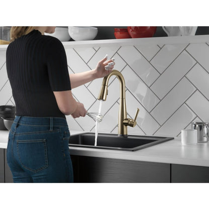 Essa Pull-Down Bar/Prep Faucet with On/Off Touch Activation and Magnetic Docking Spray Head - Includes Lifetime Warranty (5 Year on Electronic Parts)