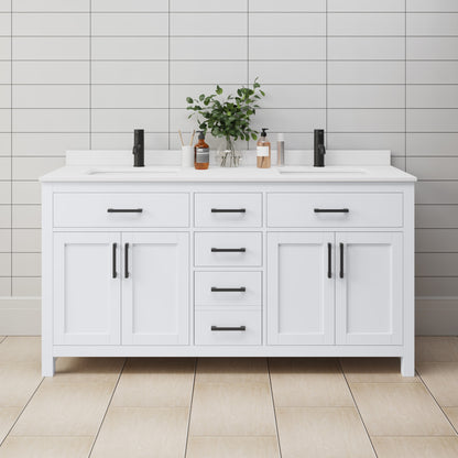 Beckett Double Bathroom Vanity - 66W x 35H x 22D