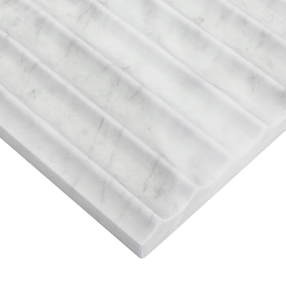 Carrara White Valentino Fluto Honed