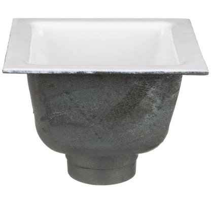 Floor Sink Body, 12 x 12 x 6 in, Square, 4 in, No Hub