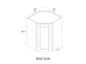 Wall Diagonal Corner Cabinet - 24"W x 30"H x 12"D