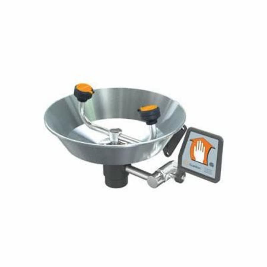 Eyewash With ABS Plastic Bowl, Wall Mounting, Push Handle Operation