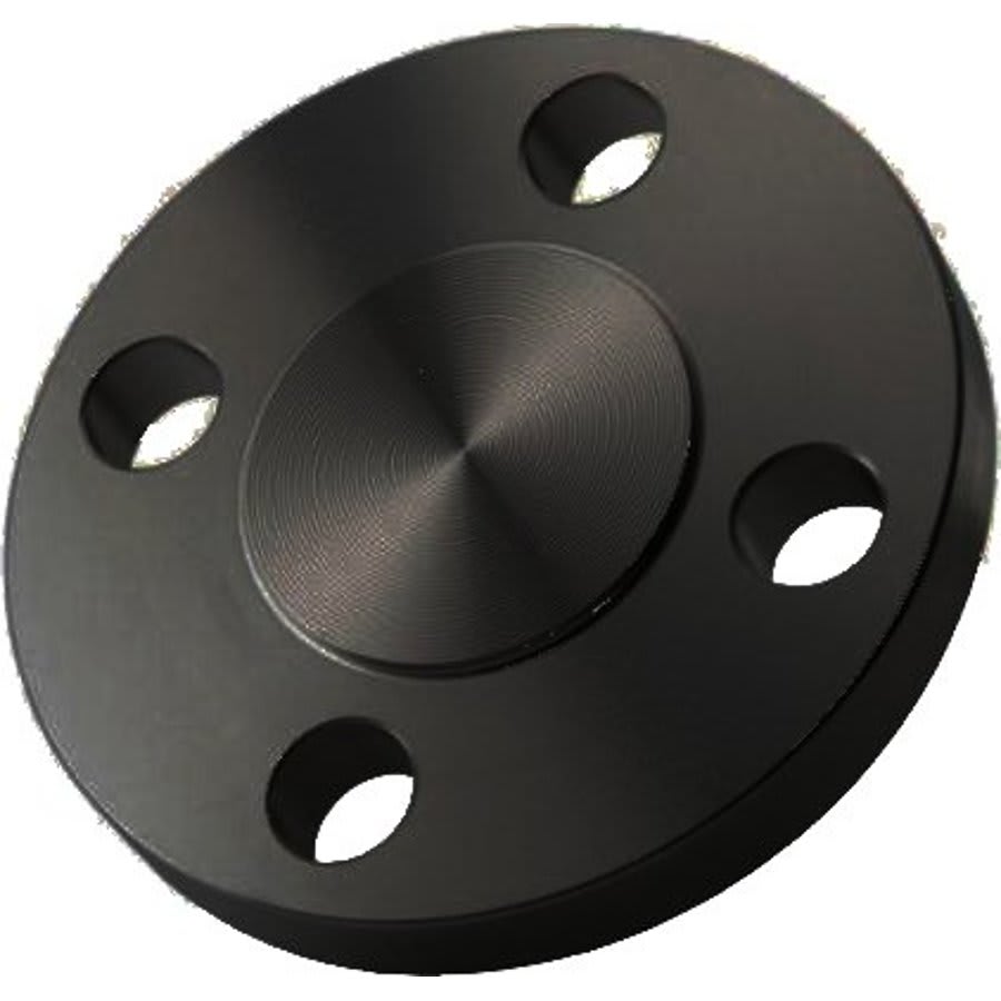 Raised Face Blind Flange, 2-1/2 in, 7 in OD, 4 Bolt Holes, 150 lb, Carbon Steel, Buy American