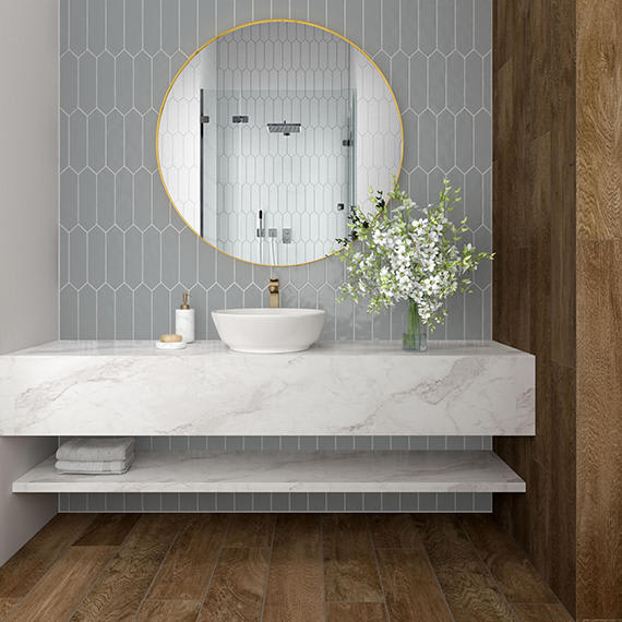 Cove Creek Gray Rectangle 4X16 Matte