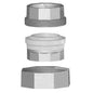 Gas Riser, 1 in, FNPT, Malleable Iron