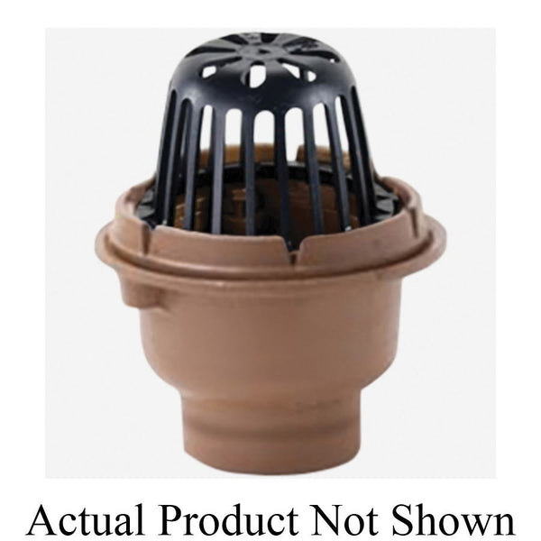 1330 Roof Drain Body, 8 in Dia, 3 in Outlet, No Hub