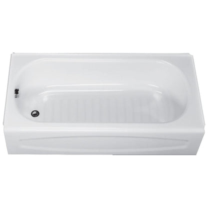 New Salem 60" Enameled Steel Soaking Bathtub with Left Hand Drain