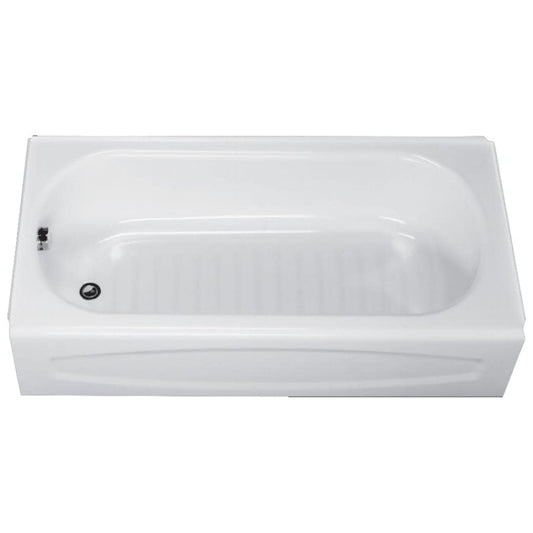 New Salem 60" Enameled Steel Soaking Bathtub with Left Hand Drain