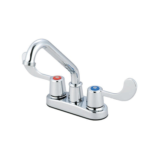 Elite Bar Faucet, Deck Mount, ADA, 2 Blade Handles, 2-Hole, Polished Chrome