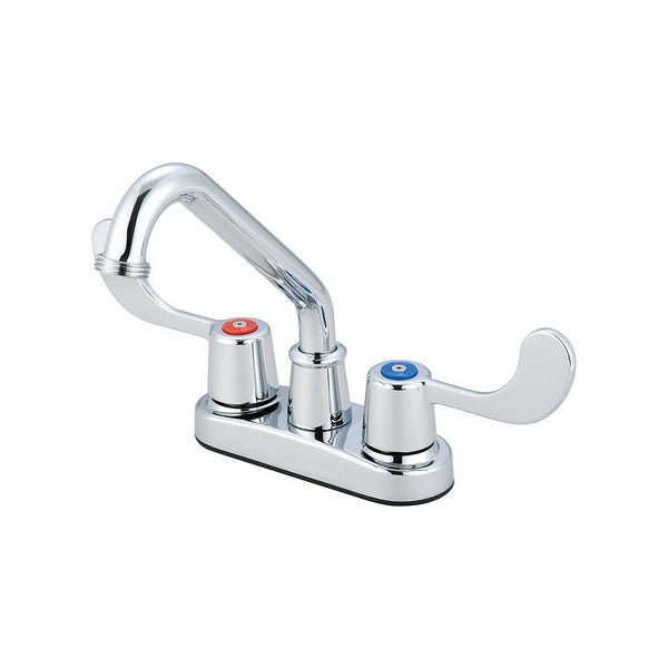 Elite Bar Faucet, Deck Mount, ADA, 2 Blade Handles, 2-Hole, Polished Chrome