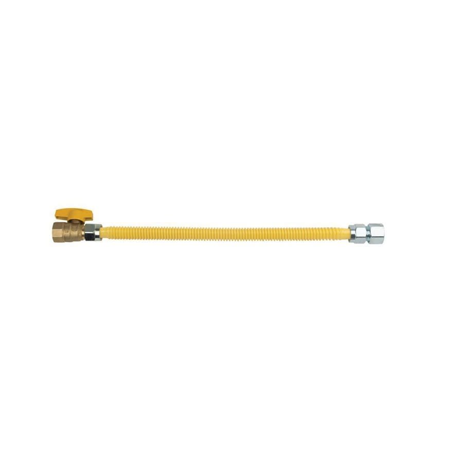Gas Flex with Ball Valve, 1/2 in ID, 3/4 in, FNPT, 18 in L
