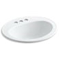 Pennington® Top Mount Lavatory Sink, ADA, 20-1/4 x 17-1/2 x 8-1/2 in, Vitreous China, White