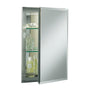 16" x 20" Single Door Reversible Hinge Frameless Mirrored Medicine Cabinet