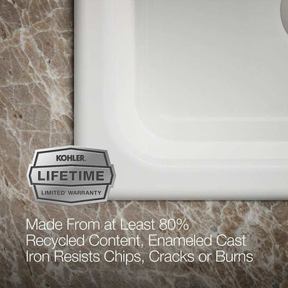 Mayfield 25" Single Basin Top-Mount Enameled Cast-Iron Kitchen Sink