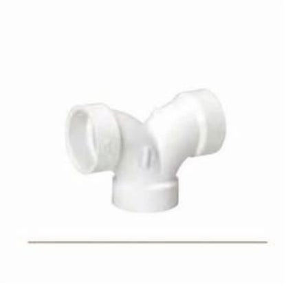 Double 90 deg Elbow, 2 in, Hub, DWV, PVC