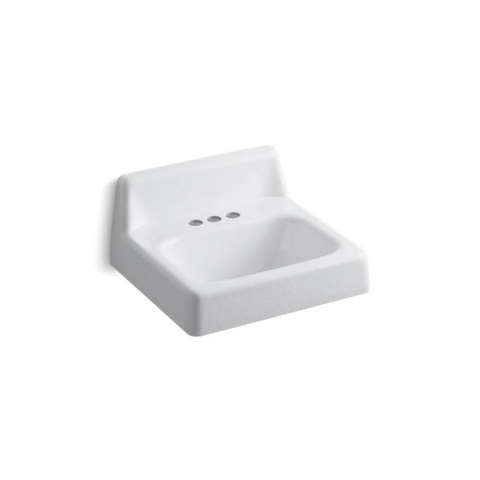 Hudson™ Wall Mount Lavatory Sink, ADA, 20 x 18 x 8-1/2 in, Cast Iron, White