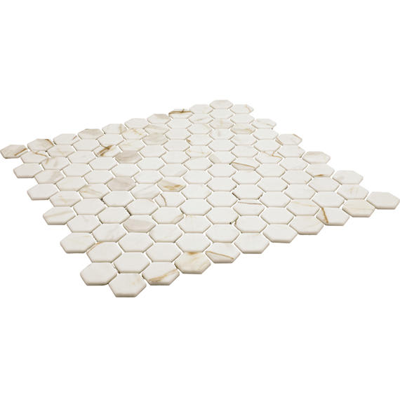 Uptown Glass Posh Spritzer Hexagon 1X1 Matte