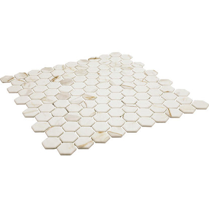 Uptown Glass Posh Spritzer Hexagon 1X1 Matte