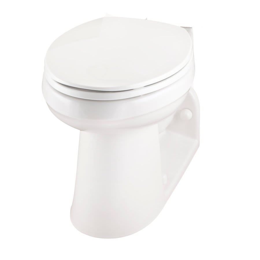 Maxwell® Toilet Bowl, Floor Mount, 4-1/4 in Rough, ADA, Elongated, White