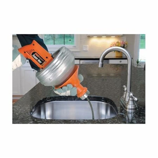 Super-Vee® Drain Snake, 1-1/4 to 3 in Drain, 2-7/10 hp, 1/4 & 3/8 in x 25 ft L Cables