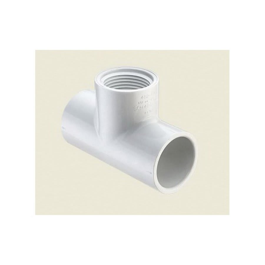 Tee, 1 in, Socket x FNPT, SCH 40/STD, PVC