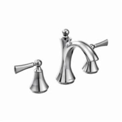 Wynford™ Widespread Lavatory Faucet, ADA, 2 Handle, 3-Hole, 1.2 gpm, Polished Chrome