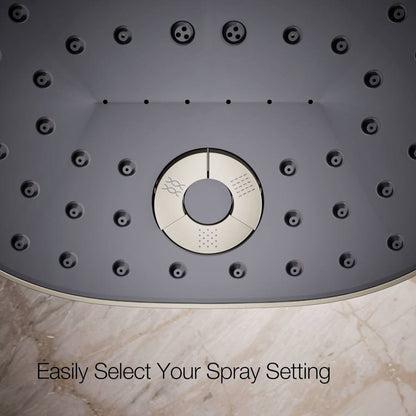 Statement 2.5 GPM Multi Function Shower Head with MasterClean Sprayface and Katalyst Air Induction Technology