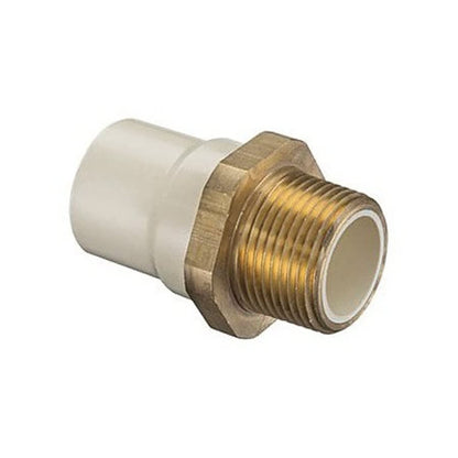Male Adapter, 1-1/2 in, Socket x MNPT Brass, SCH 40/STD, CPVC