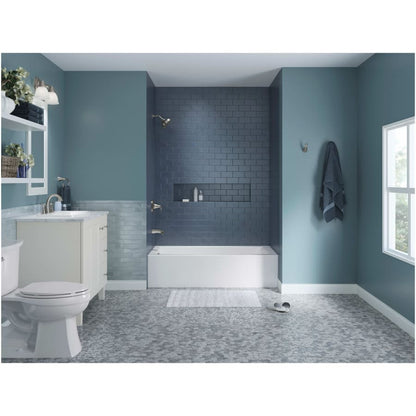 Entity 60" x 30" Three Wall Alcove Acrylic Soaking Tub with Left Drain