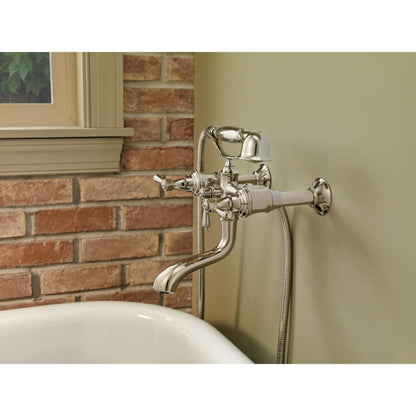 Wall, Deck or Floor Mount Two Handle Tub Filler Body Assembly  - Less Riser/Unions, Trim Kit and Handles