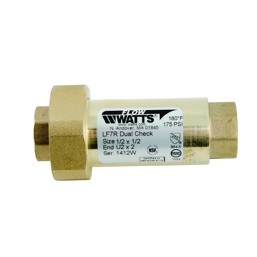 LF7R Double Check Backflow Preventer, 1/2 in, FNPT, Bronze