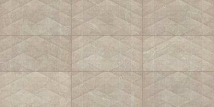 Perpetuo Elegant Beige Rectangle, Wave 12X24 Satin