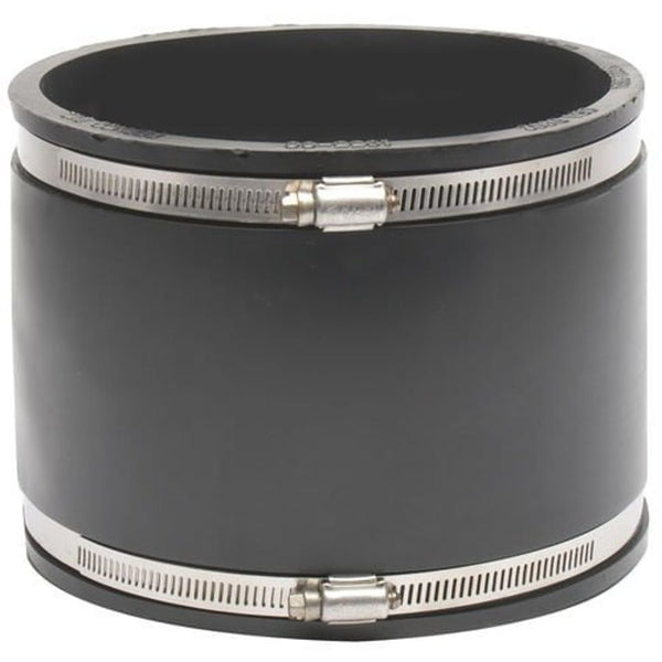 Transition Coupling, 6 in, Asbestos Cement Fiber/Ductile Iron x Asbestos Cement Fiber/Ductile Iron, Flexible PVC