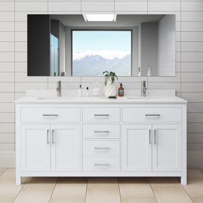 Beckett Double Bathroom Vanity - 72W x 35H x 22D