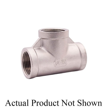 Tee, 1 in, FNPT, 304/304L Stainless Steel, 150 lb