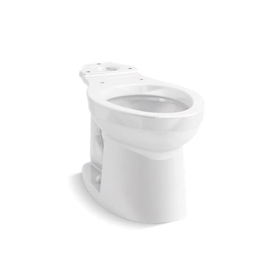 Kingston™ Toilet Bowl, Floor Mount, 12 in Rough, Elongated, White