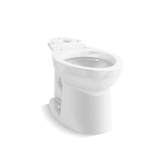 Kingston™ Toilet Bowl, Floor Mount, 12 in Rough, Elongated, White