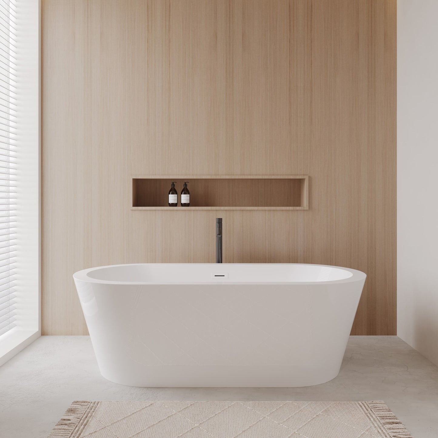 Mermaid Freestanding Bathtub - 71W x 23.25H x 33.5D