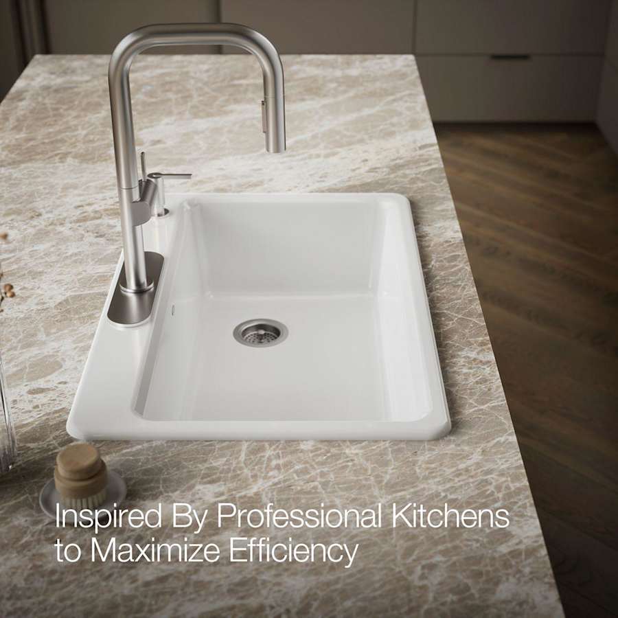 Riverby 33" Single Basin Top-Mount Enameled Cast-Iron Kitchen Sink