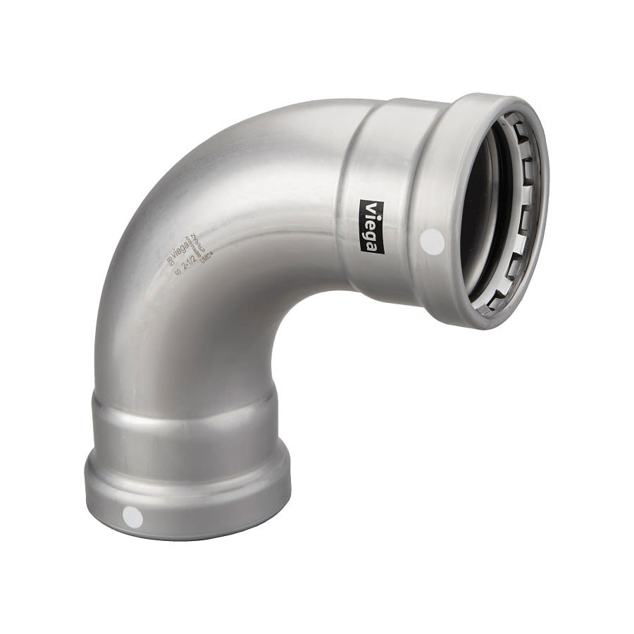 Carbon Steel 90 deg Elbow, 4 in, Press, Import