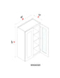 Wall Cabinet - 30"W x 42"H x 12"D Glass Door Only