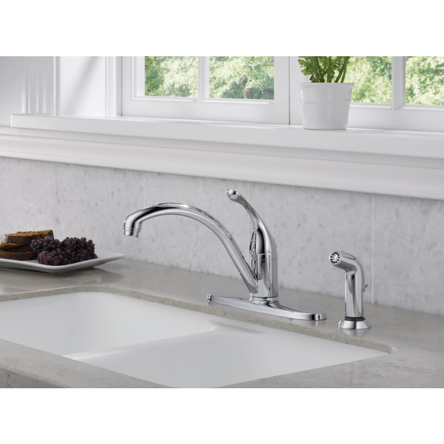 Collins Kitchen Faucet with Side Spray and Optional Base Plate - Includes Lifetime Warranty